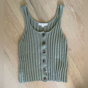LOFT button front sweater tank